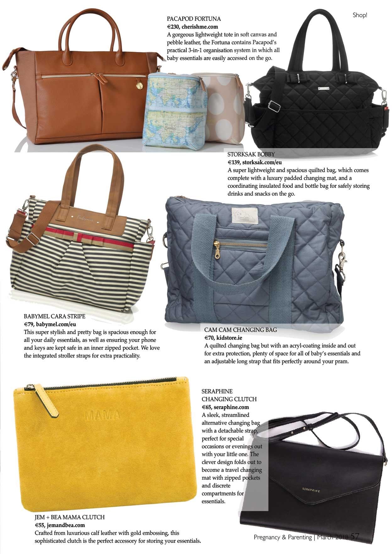 Fortuna Bag features in Pregnancy & Parenting Magazine
