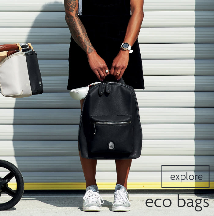all our bag that come with a feeder & changer pod are made from recycled plastic bottles