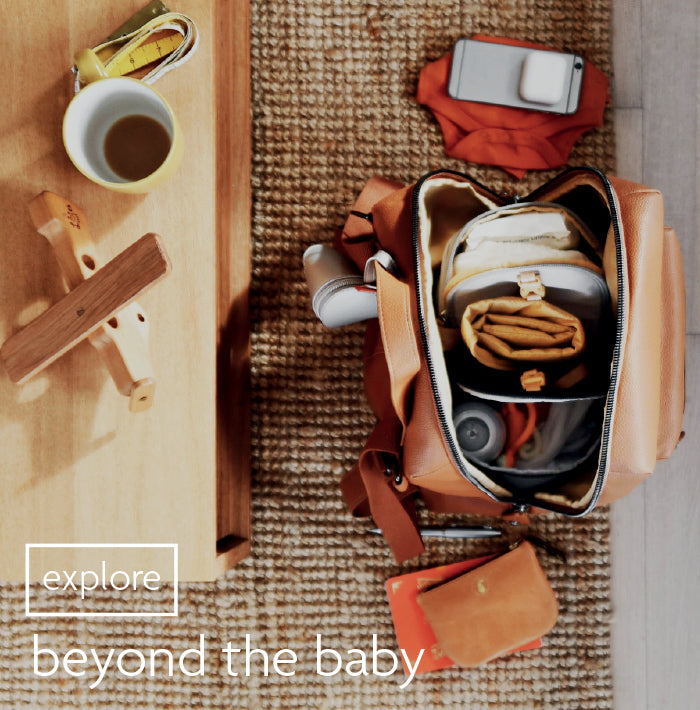 our diaper bags are designed to be used a long time after your baby has grown and are great for a laptop or for the gym too
