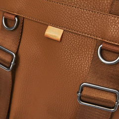 Close up detail of the D rings on the back of the changing bag
