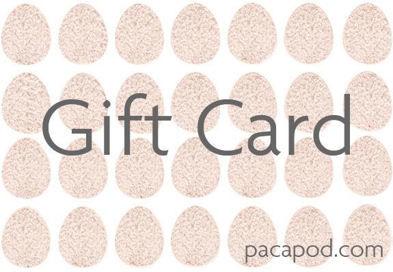 Egg background with Gift Card text in the middle
